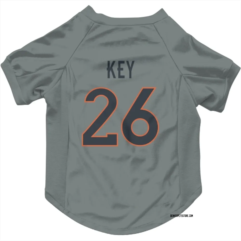 Denver Broncos Devon Key Gray Pet Jersey for Dog & Cat
