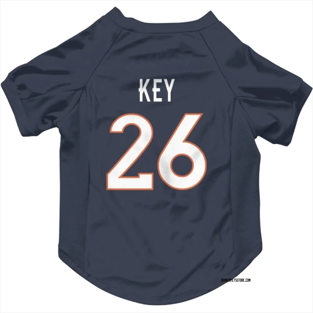 Denver Broncos Devon Key Navy Pet Jersey for Dog & Cat