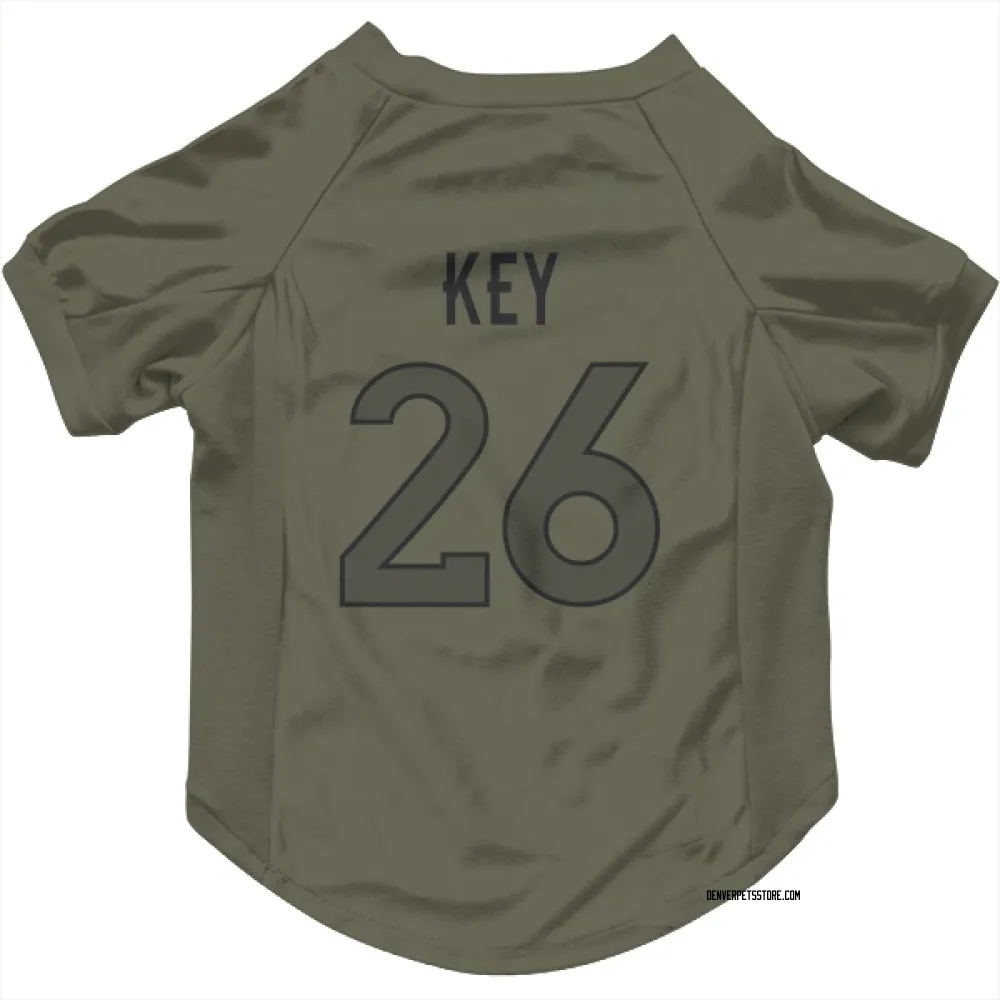 Denver Broncos Devon Key Olive Pet Jersey for Dog & Cat