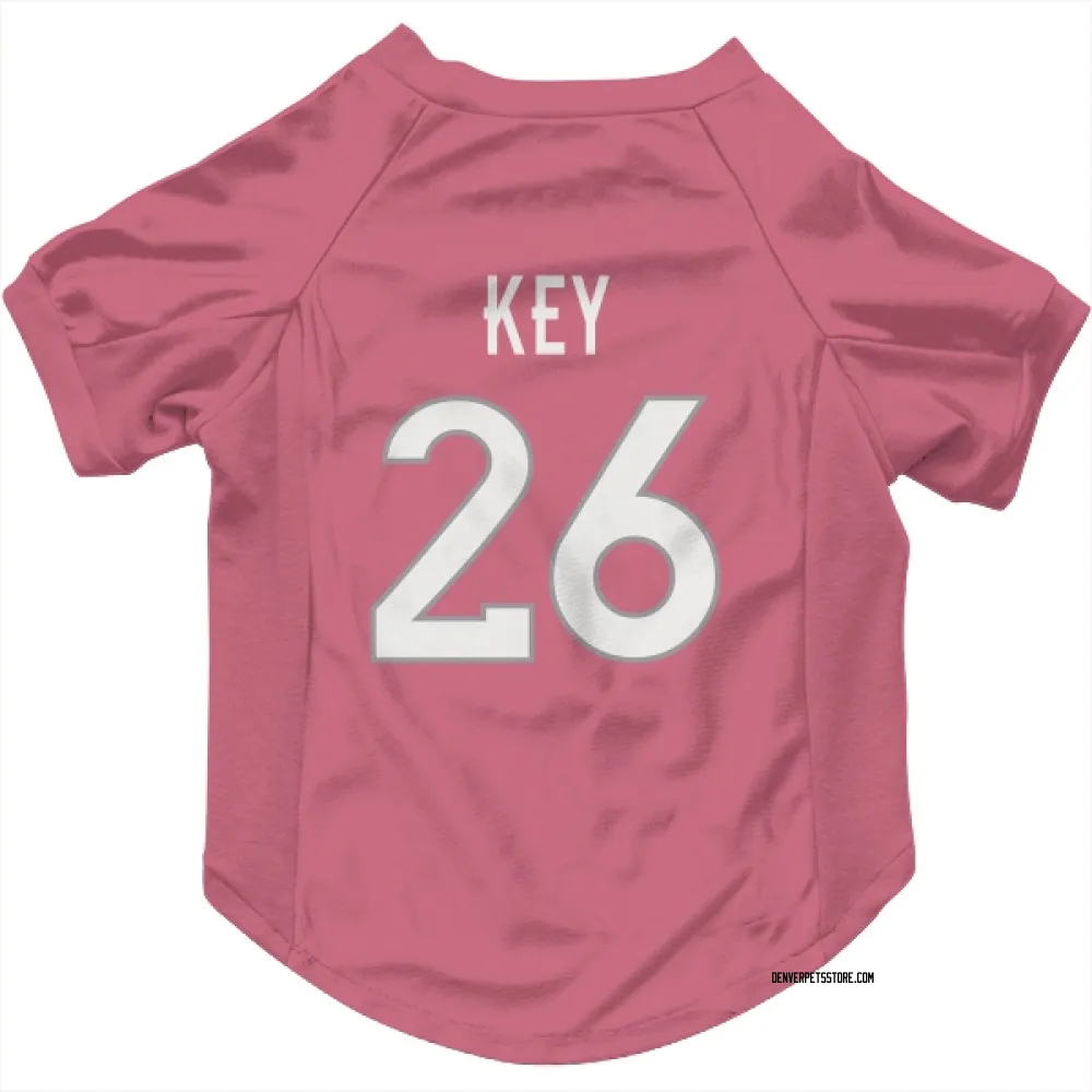 Denver Broncos Devon Key Pink Pet Jersey for Dog & Cat