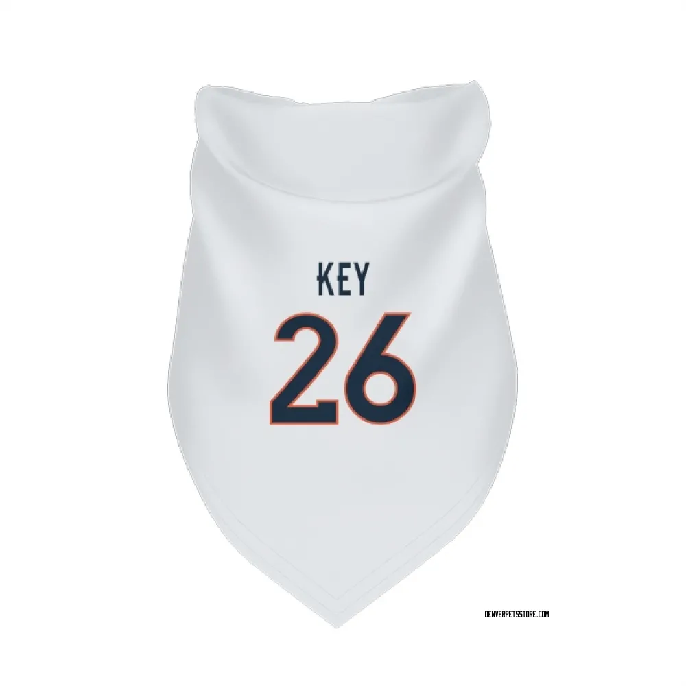 Denver Broncos Devon Key White Pet Bandana for Dog & Cat