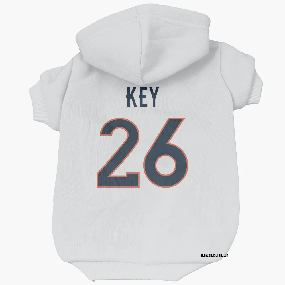 Denver Broncos Devon Key White Pet Hoodie for Dog & Cat