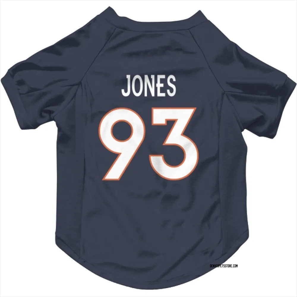 Denver Broncos D.J. Jones Navy Pet Jersey for Dog & Cat