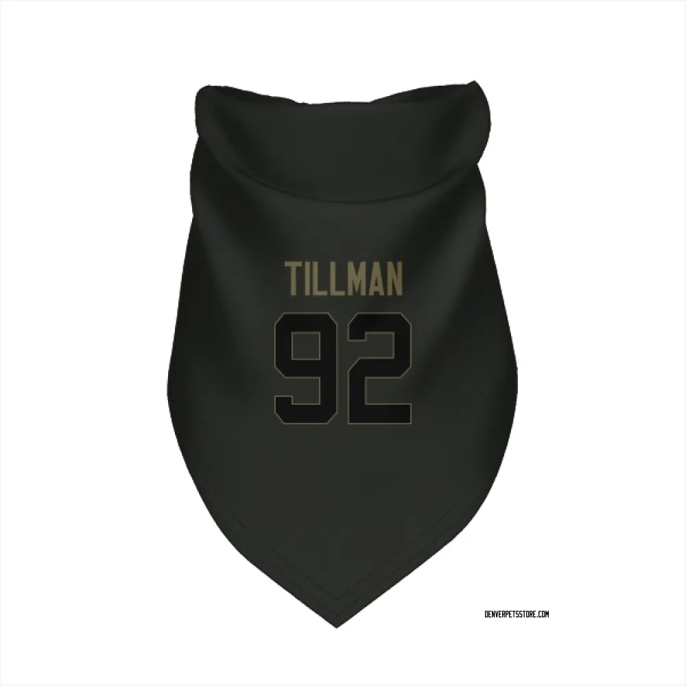 Denver Broncos Dondrea Tillman Black Service Pet Bandana for Dog & Cat