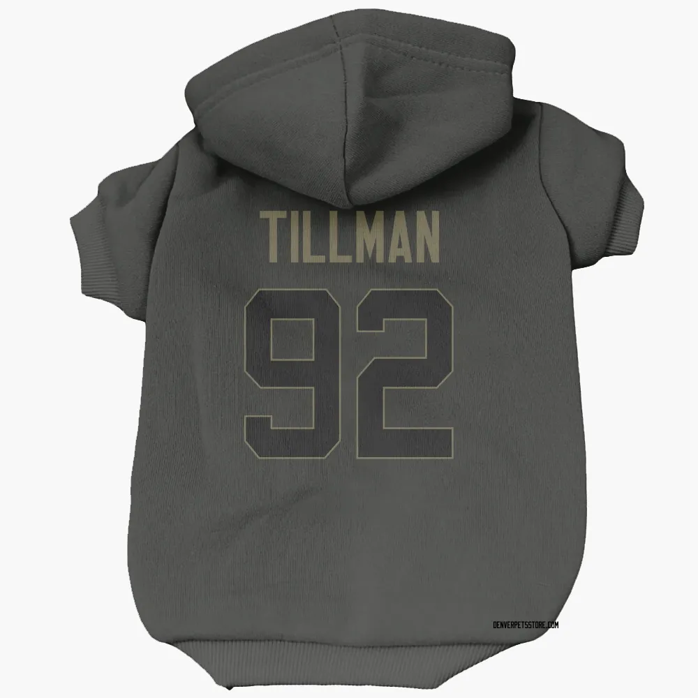 Denver Broncos Dondrea Tillman Black Service Pet Hoodie for Dog & Cat