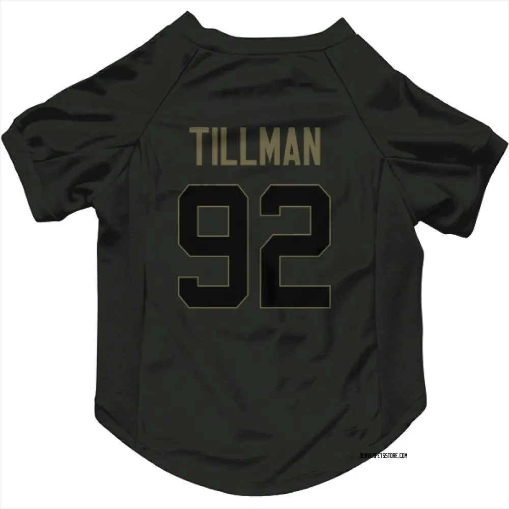 Denver Broncos Dondrea Tillman Black Service Pet Jersey for Dog & Cat