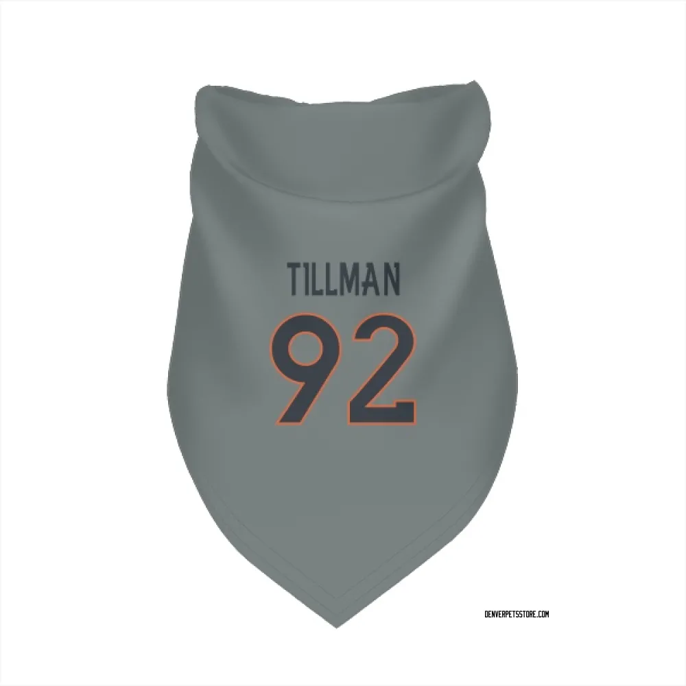 Denver Broncos Dondrea Tillman Gray Pet Bandana for Dog & Cat