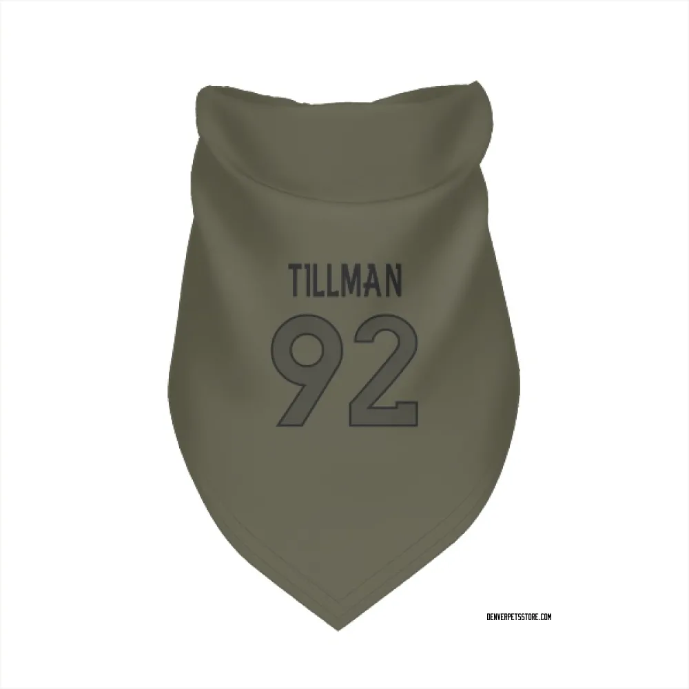 Denver Broncos Dondrea Tillman Olive Pet Bandana for Dog & Cat