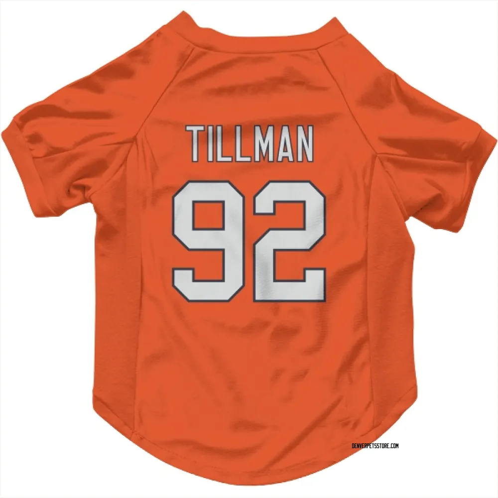 Denver Broncos Dondrea Tillman Orange Pet Jersey for Dog & Cat