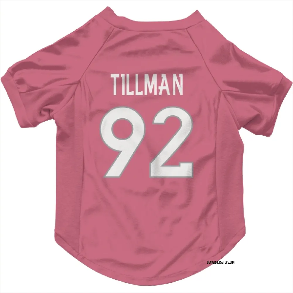 Denver Broncos Dondrea Tillman Pink Pet Jersey for Dog & Cat