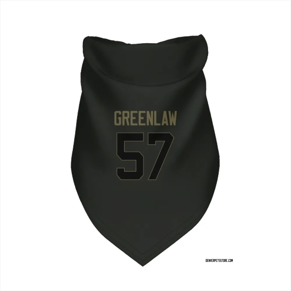 Denver Broncos Dre Greenlaw Black Service Pet Bandana for Dog & Cat