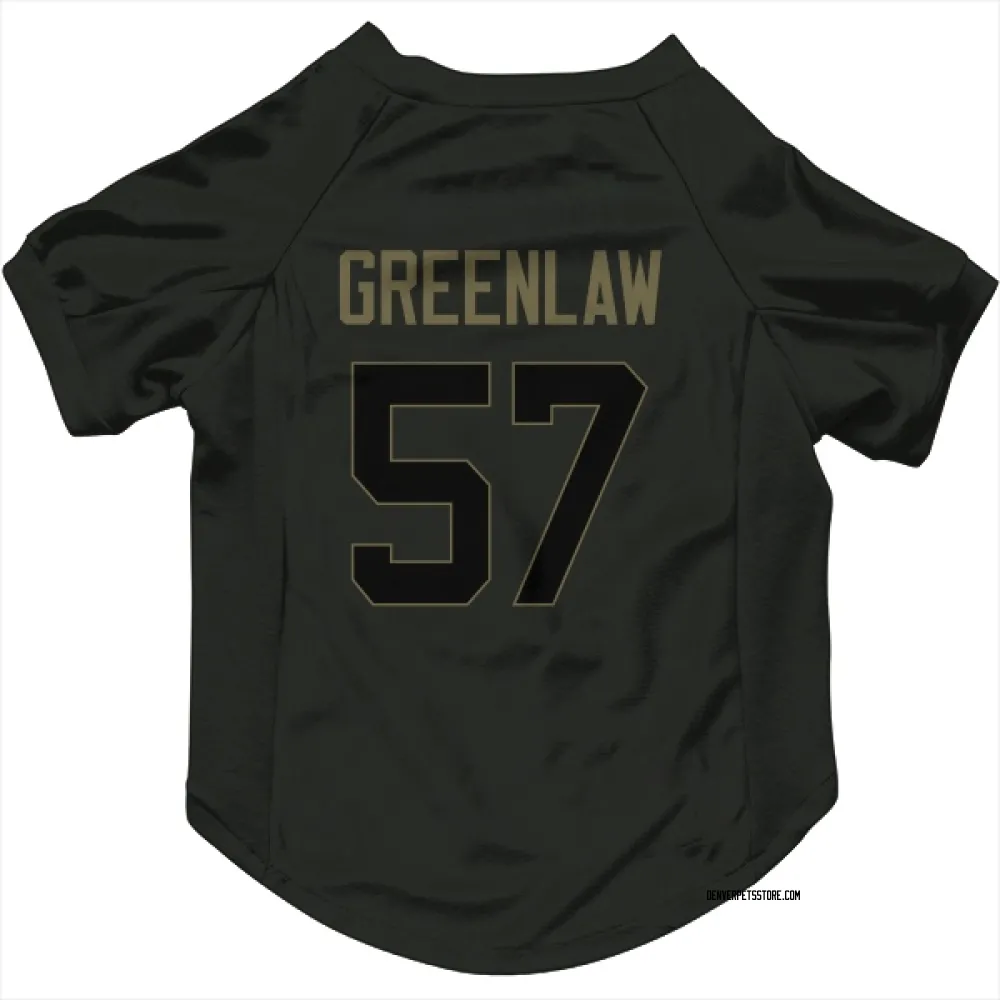 Denver Broncos Dre Greenlaw Black Service Pet Jersey for Dog & Cat