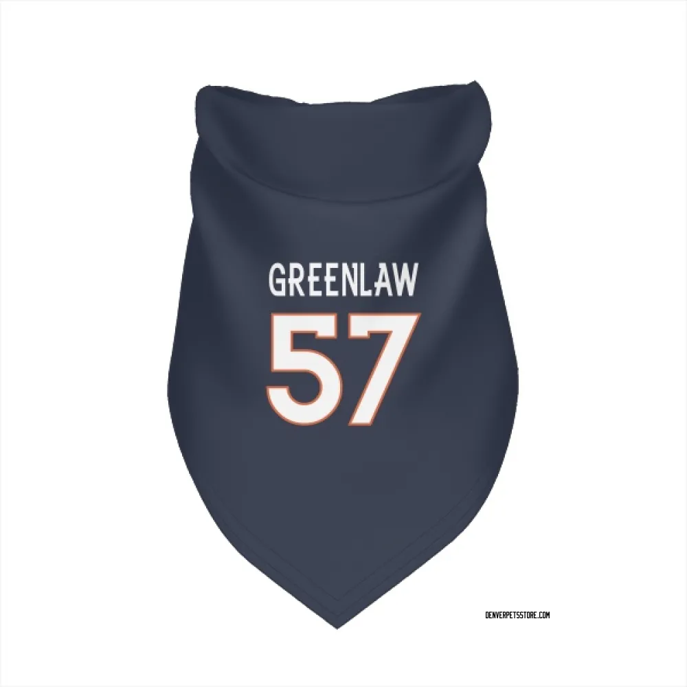 Denver Broncos Dre Greenlaw Navy Pet Bandana for Dog & Cat