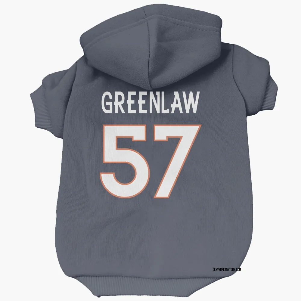 Denver Broncos Dre Greenlaw Navy Pet Hoodie for Dog & Cat