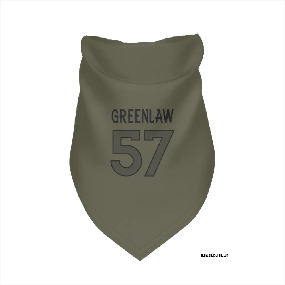 Denver Broncos Dre Greenlaw Olive Pet Bandana for Dog & Cat