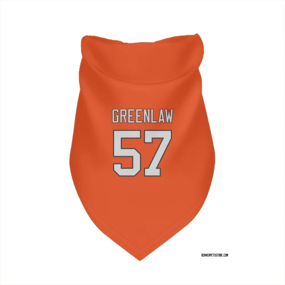 Denver Broncos Dre Greenlaw Orange Pet Bandana for Dog & Cat