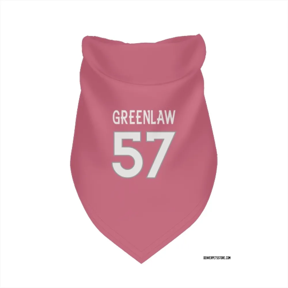 Denver Broncos Dre Greenlaw Pink Pet Bandana for Dog & Cat