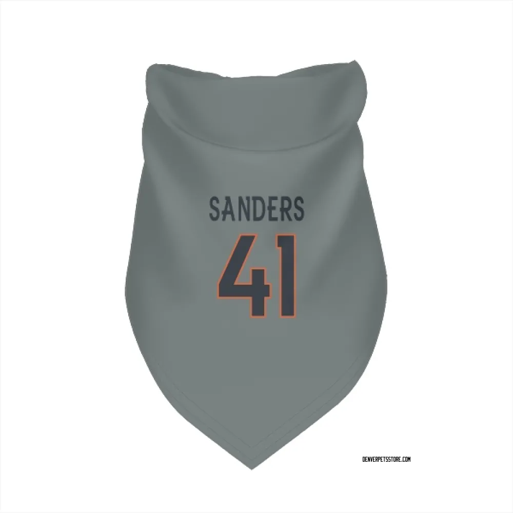 Denver Broncos Drew Sanders Gray Pet Bandana for Dog & Cat