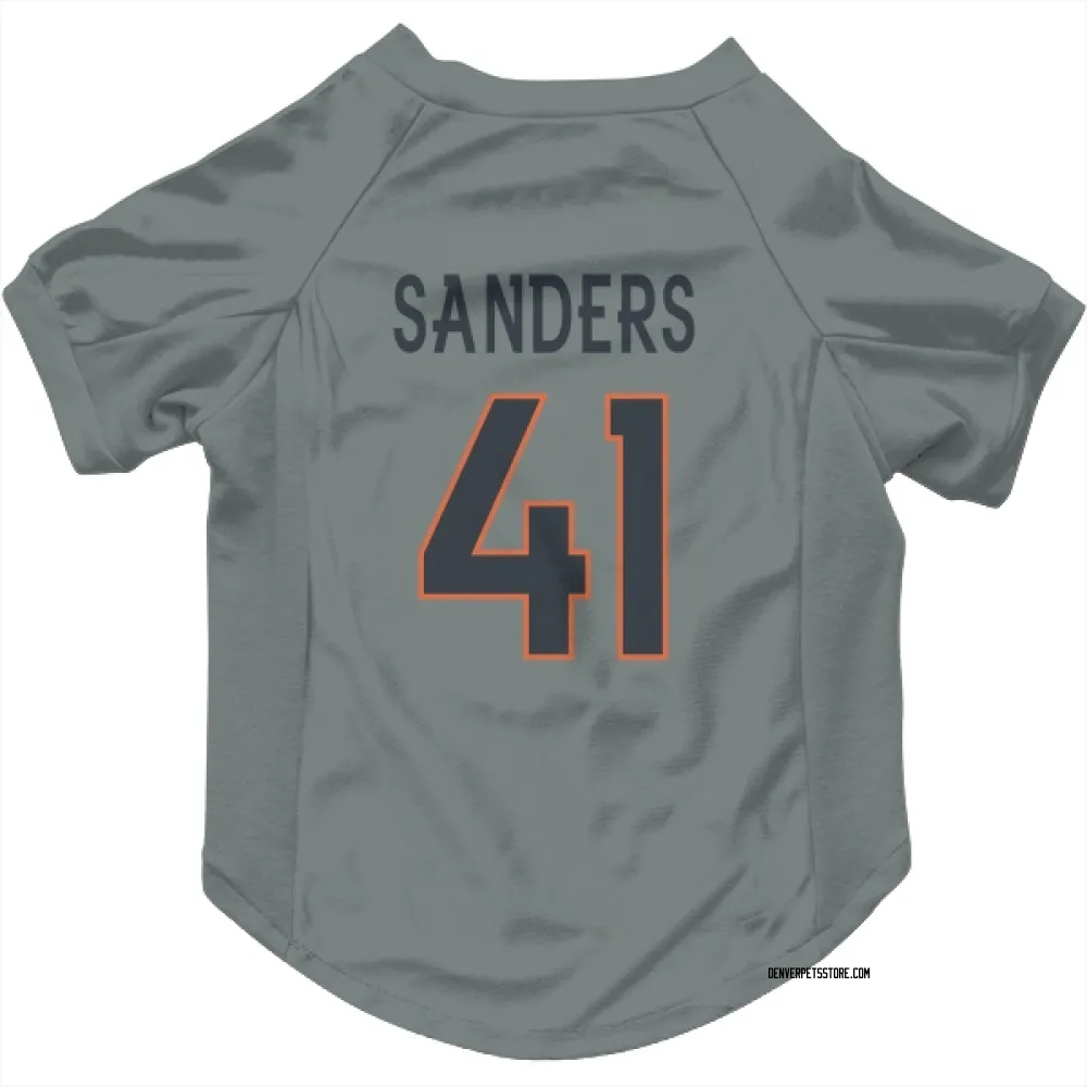 Denver Broncos Drew Sanders Gray Pet Jersey for Dog & Cat