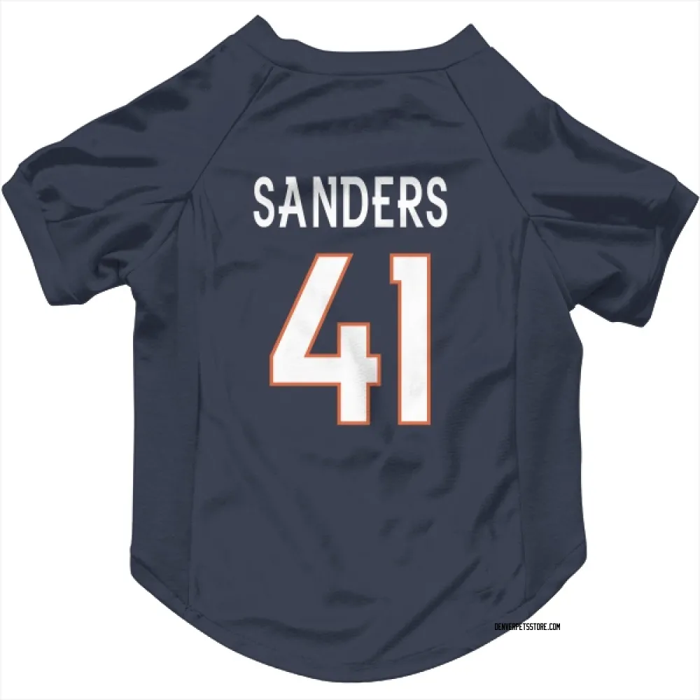 Denver Broncos Drew Sanders Navy Pet Jersey for Dog & Cat