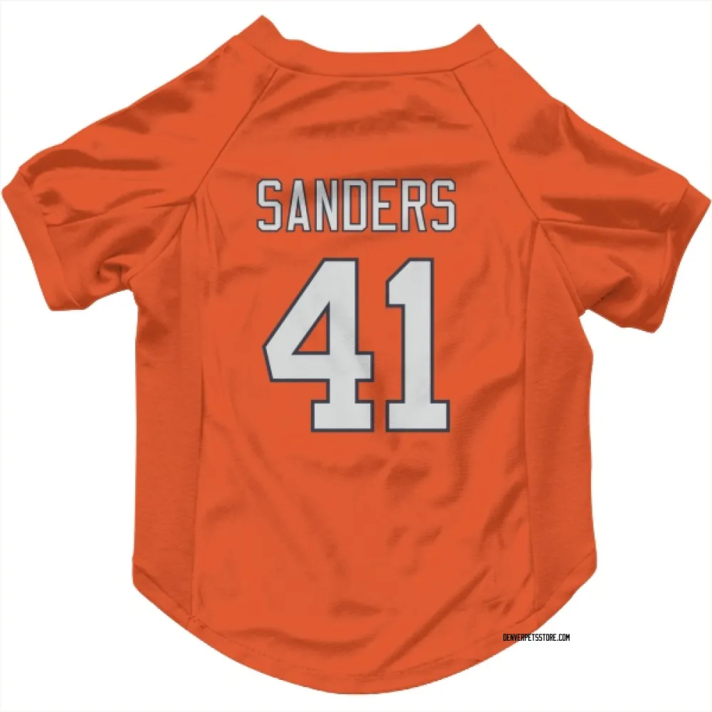 Denver Broncos Drew Sanders Orange Pet Jersey for Dog & Cat