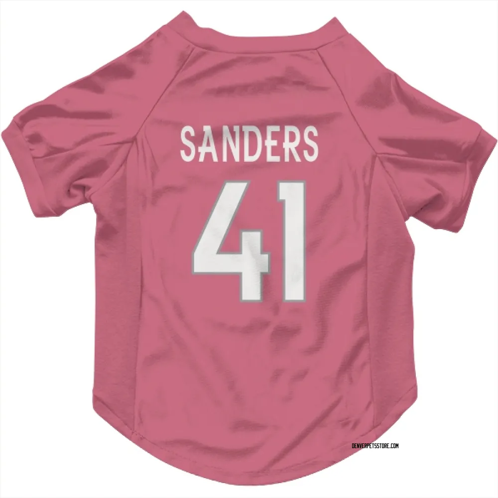 Denver Broncos Drew Sanders Pink Pet Jersey for Dog & Cat