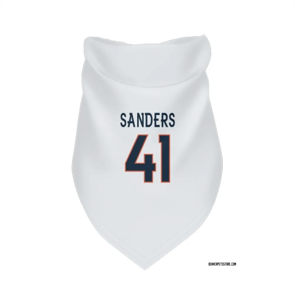 Denver Broncos Drew Sanders White Pet Bandana for Dog & Cat
