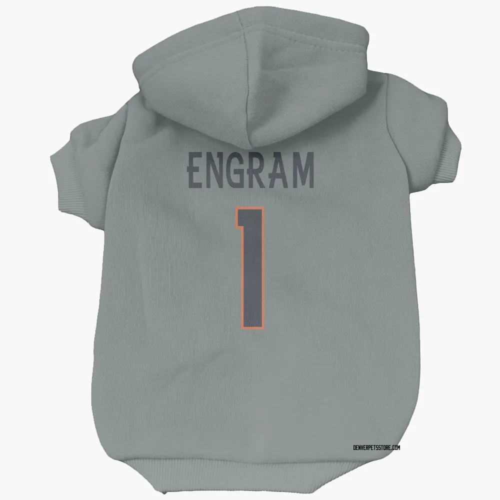 Denver Broncos Evan Engram Gray Pet Hoodie for Dog & Cat