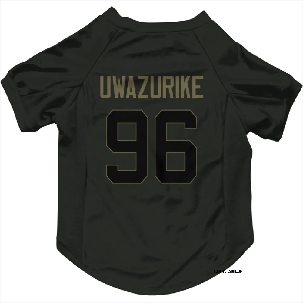 Denver Broncos Eyioma Uwazurike Black Service Pet Jersey for Dog & Cat
