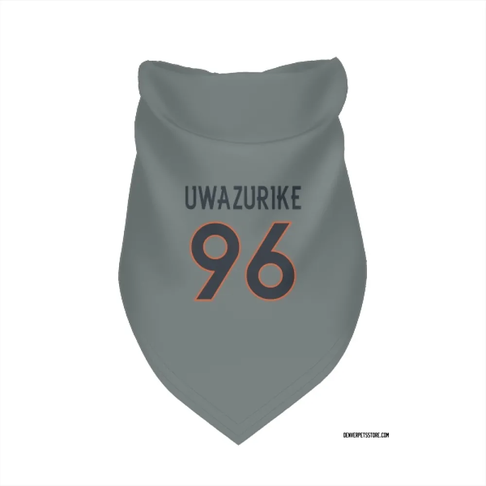 Denver Broncos Eyioma Uwazurike Gray Pet Bandana for Dog & Cat