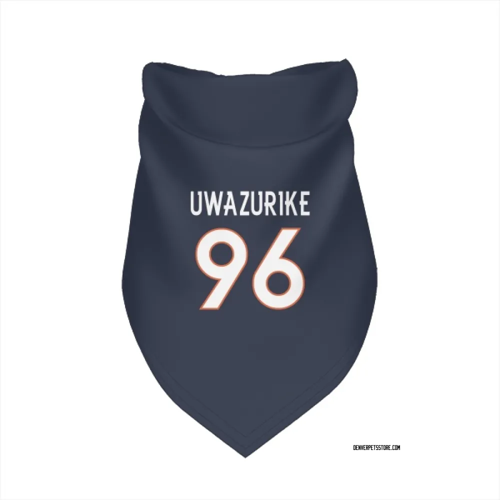 Denver Broncos Eyioma Uwazurike Navy Pet Bandana for Dog & Cat