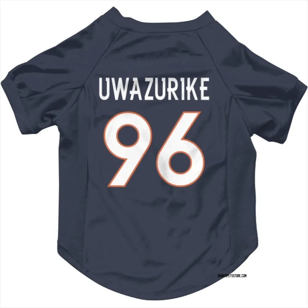 Denver Broncos Eyioma Uwazurike Navy Pet Jersey for Dog & Cat
