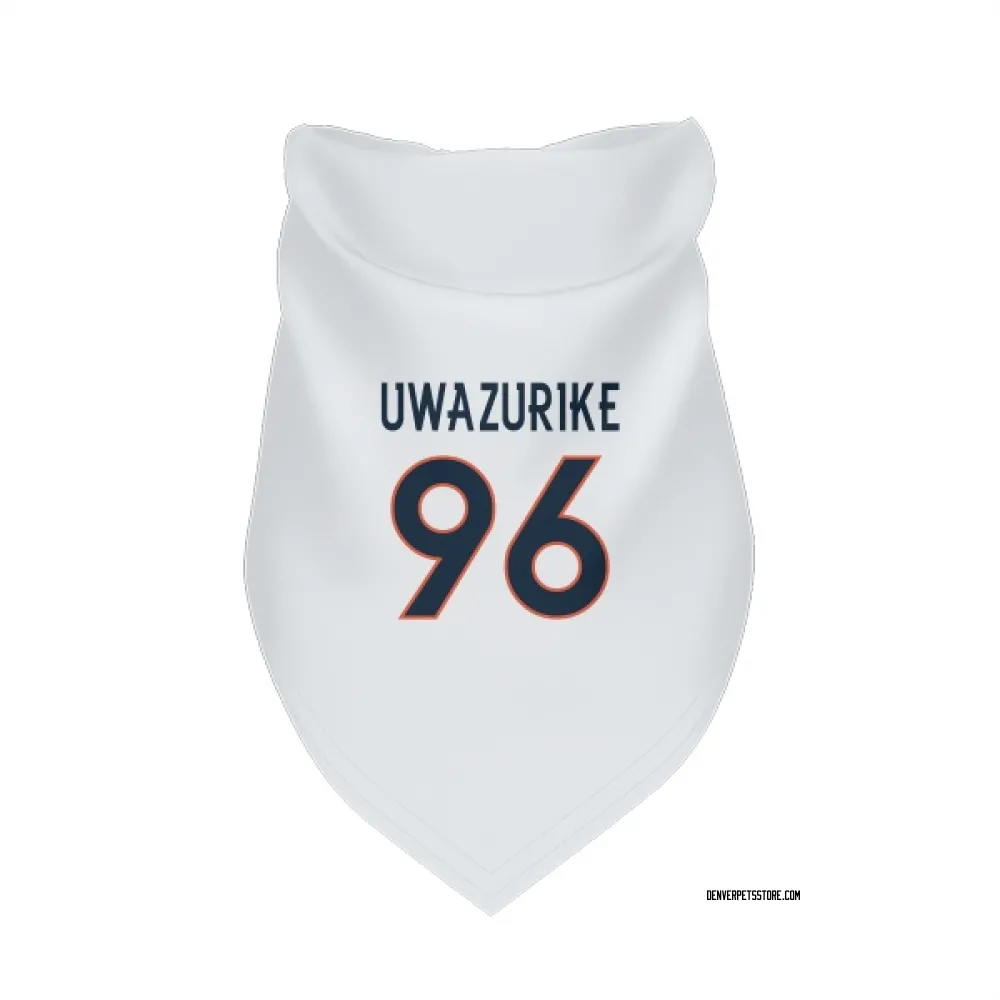 Denver Broncos Eyioma Uwazurike White Pet Bandana for Dog & Cat