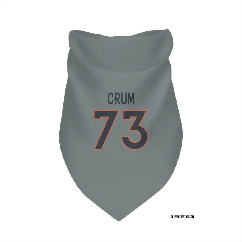Denver Broncos Frank Crum Gray Pet Bandana for Dog & Cat