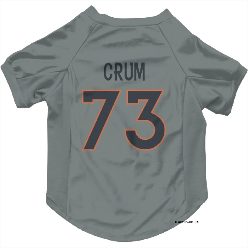 Denver Broncos Frank Crum Gray Pet Jersey for Dog & Cat
