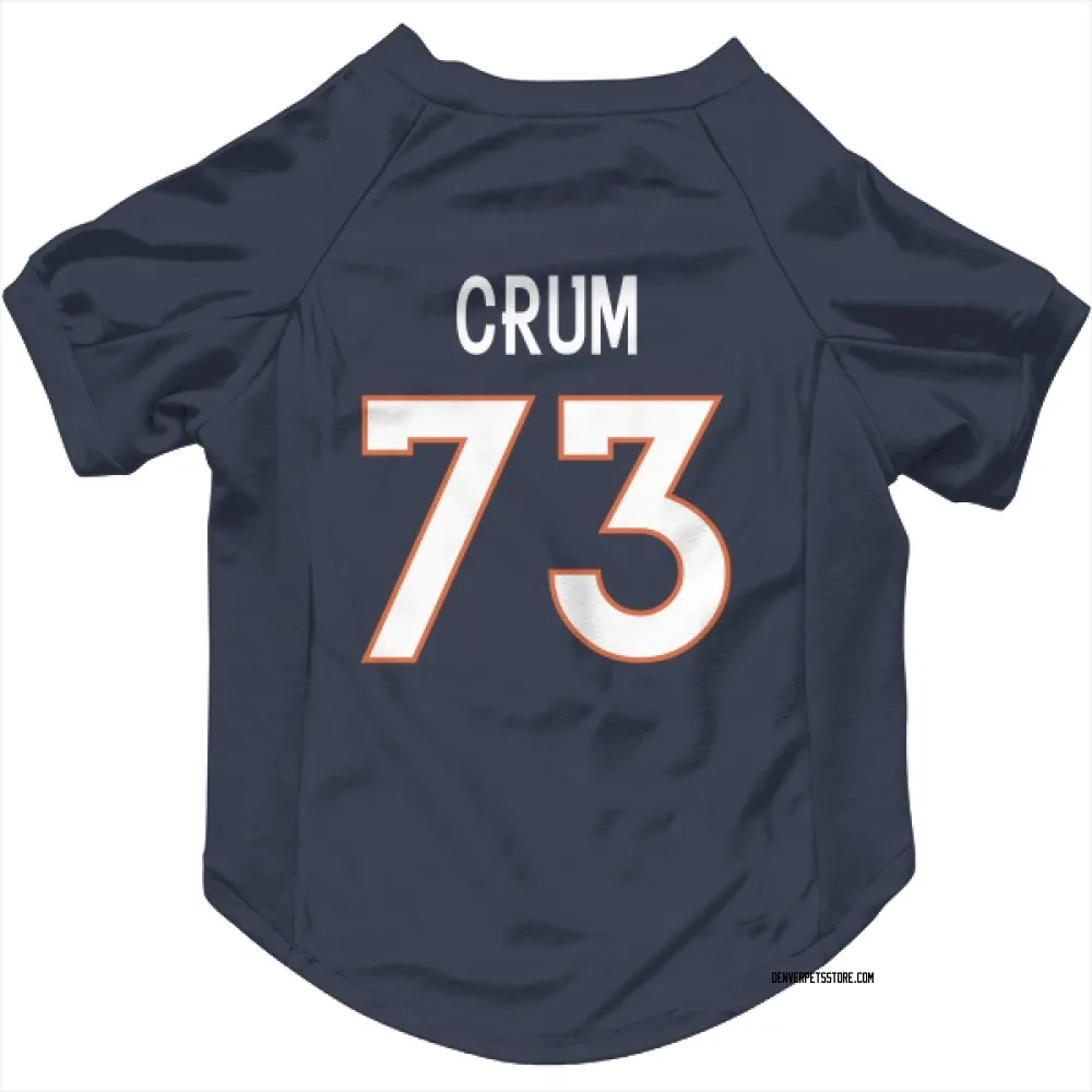 Denver Broncos Frank Crum Navy Pet Jersey for Dog & Cat