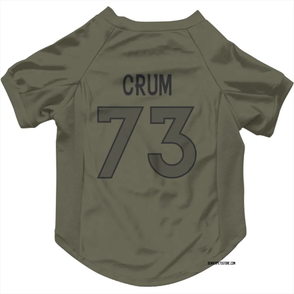 Denver Broncos Frank Crum Olive Pet Jersey for Dog & Cat