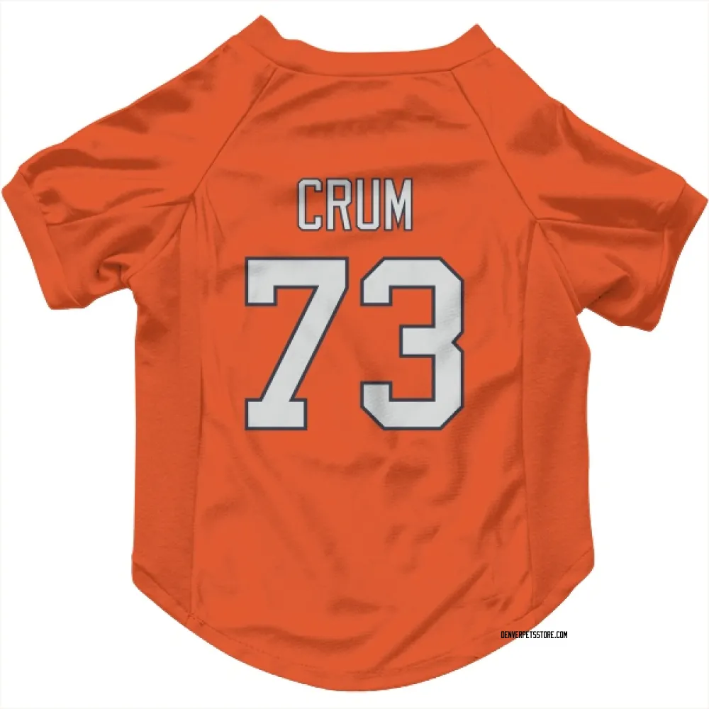 Denver Broncos Frank Crum Orange Pet Jersey for Dog & Cat