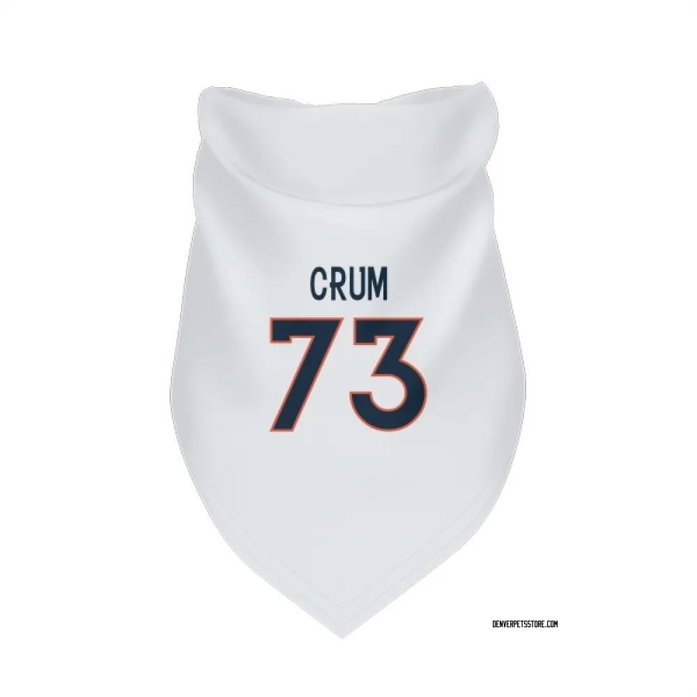 Denver Broncos Frank Crum White Pet Bandana for Dog & Cat