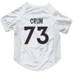Denver Broncos Frank Crum White Pet Jersey for Dog & Cat