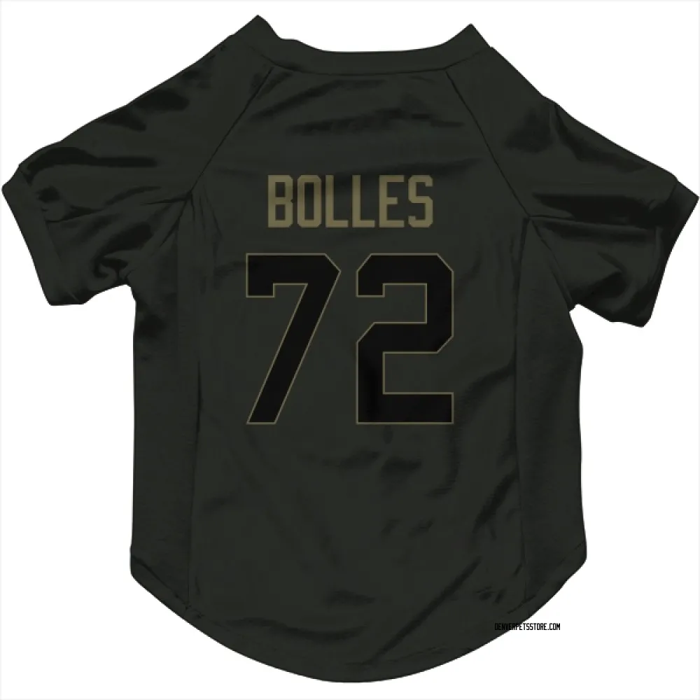Denver Broncos Garett Bolles Black Service Pet Jersey for Dog & Cat