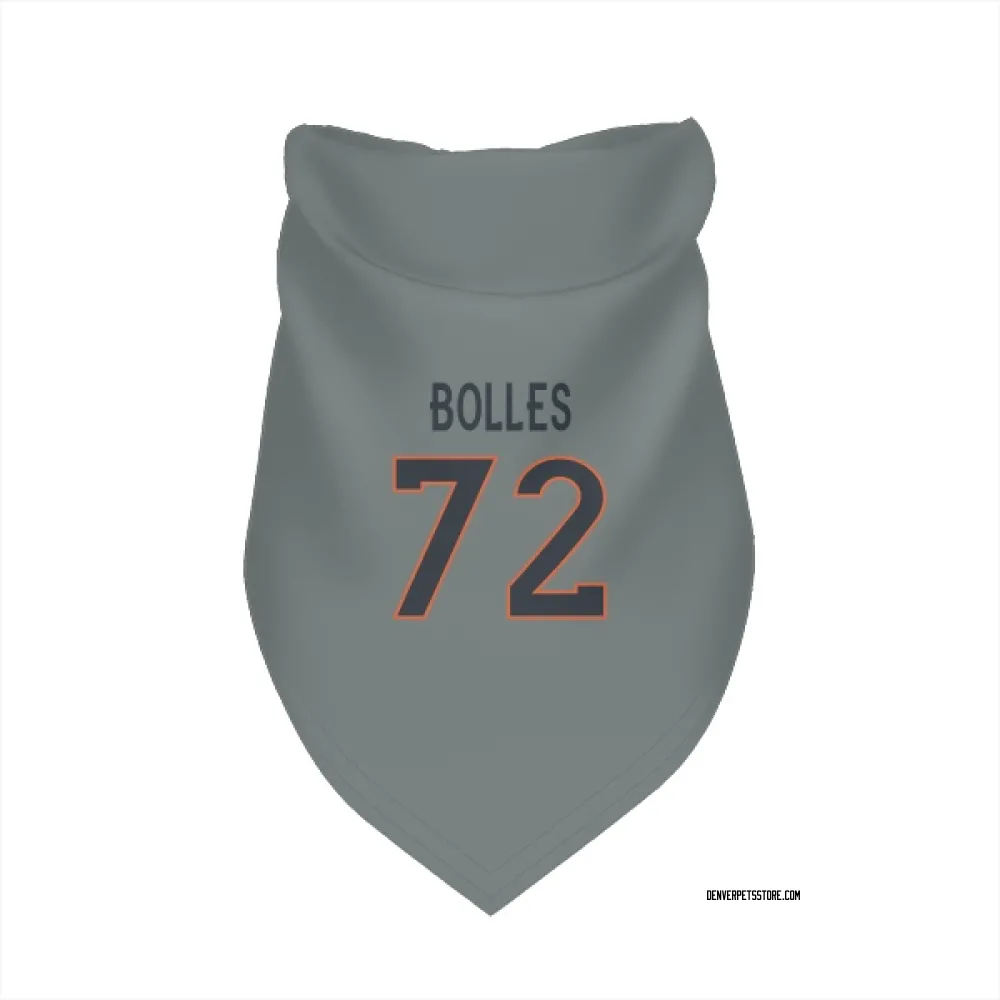 Denver Broncos Garett Bolles Gray Pet Bandana for Dog & Cat