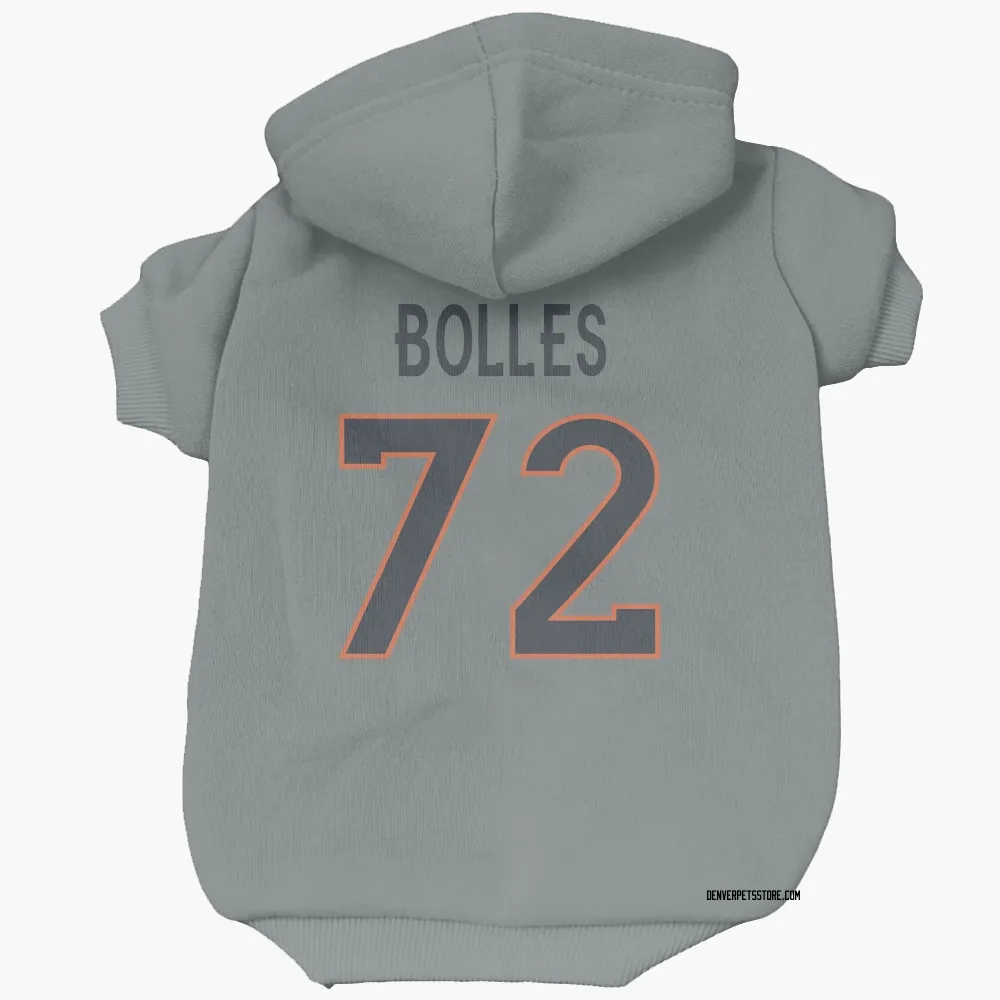 Denver Broncos Garett Bolles Gray Pet Hoodie for Dog & Cat