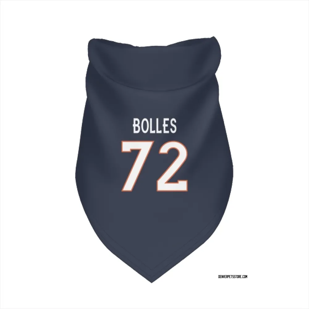 Denver Broncos Garett Bolles Navy Pet Bandana for Dog & Cat