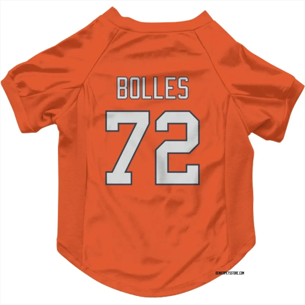 Denver Broncos Garett Bolles Orange Pet Jersey for Dog & Cat
