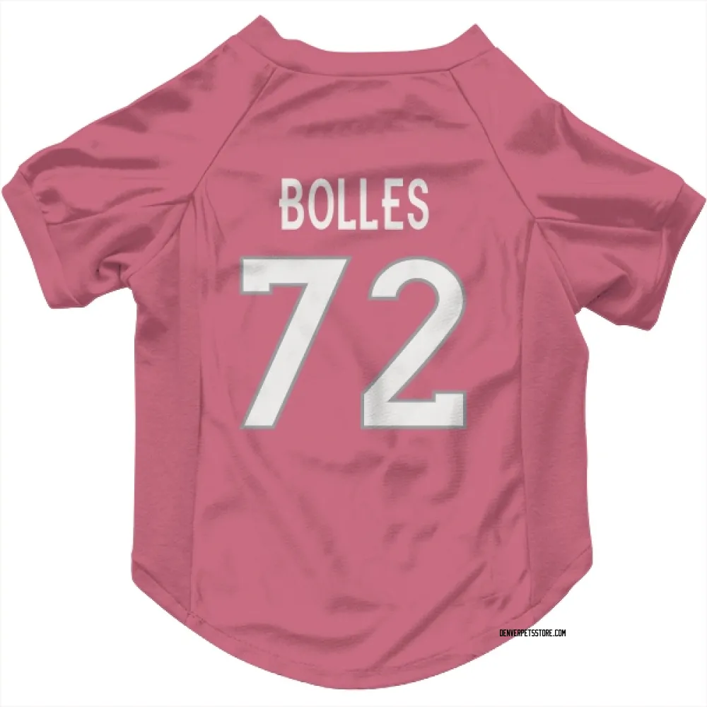 Denver Broncos Garett Bolles Pink Pet Jersey for Dog & Cat