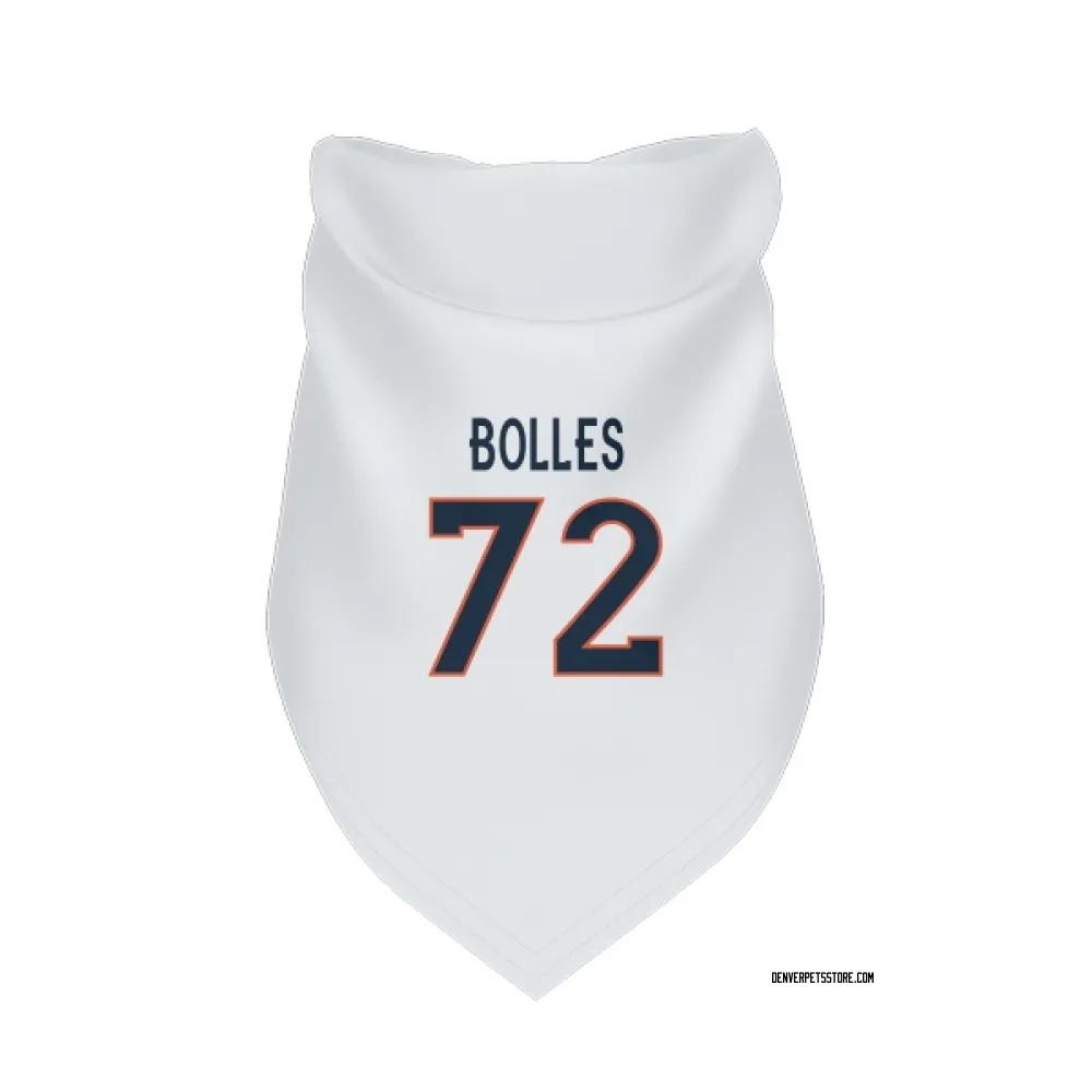 Denver Broncos Garett Bolles White Pet Bandana for Dog & Cat