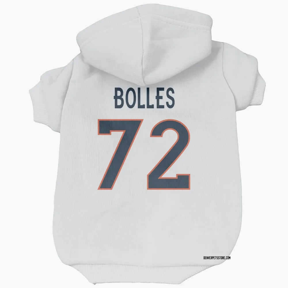 Denver Broncos Garett Bolles White Pet Hoodie for Dog & Cat