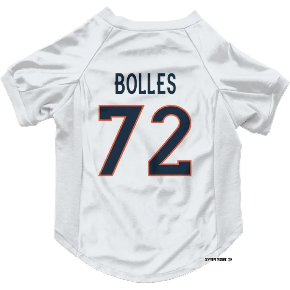 Denver Broncos Garett Bolles White Pet Jersey for Dog & Cat
