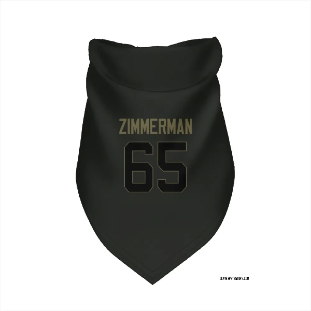 Denver Broncos Gary Zimmerman Black Service Pet Bandana for Dog & Cat